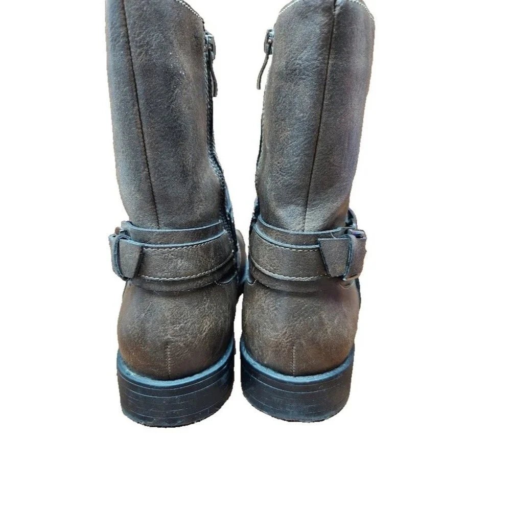 RW by Robert Wayne Conroy 207 Motorcycle Boots Men’s 10D Brown Leather Side Zip